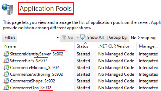 application pools with Sc902 suffixes