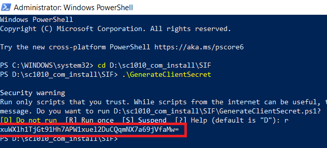 generateclientsecret scrip