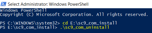 launch powershell as admin