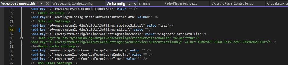 mapping on webconfig