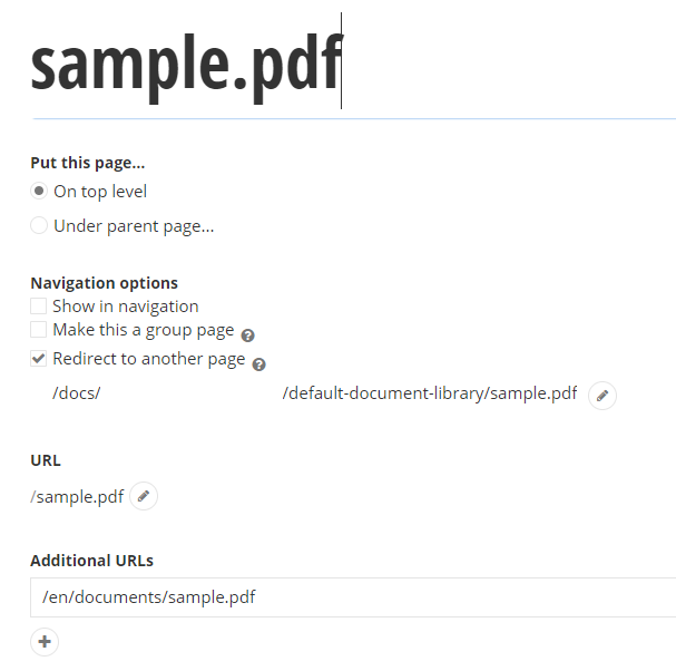 screenshot of sample.pdf setup 