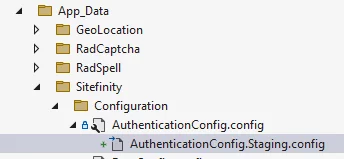 transform file of config_Authentication.Staging.config